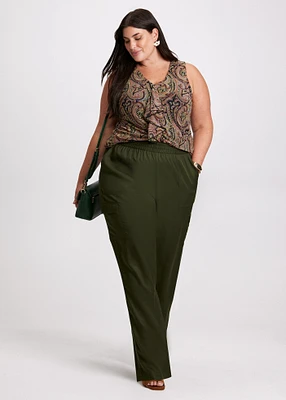 Paisley Print Tank Top & Cargo Pants