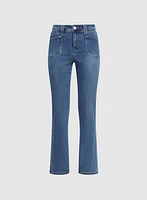 Patch Pocket Straight-Leg Jeans