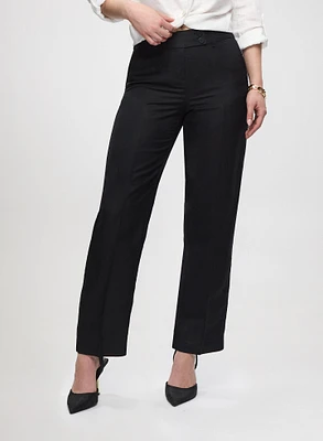 Modern Fit Linen-Blend Straight Leg Pants