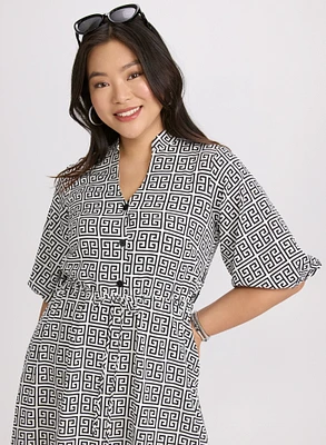 Geometric Print Dress