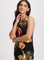 Tropical Print Maxi Dress