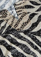 Embellished Palm Print T-Shirt