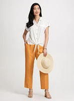Tie Detail Button Down Blouse