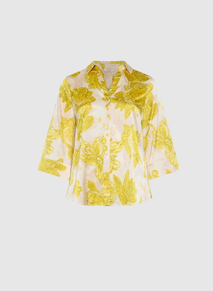 Floral 3/4 Sleeve Blouse
