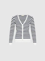 Stripe Button Cardigan