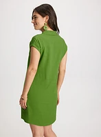 Robe en lin à col chemisier