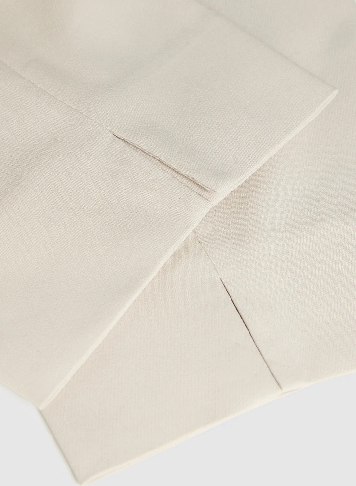 Tab Detail Slim-Leg Capris