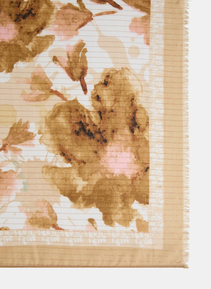 Floral Shimmer Scarf