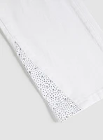 Rhinestone Trim Slim Leg Jeans