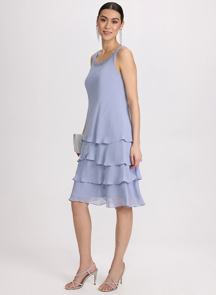 Chiffon Dress & Jacket Set