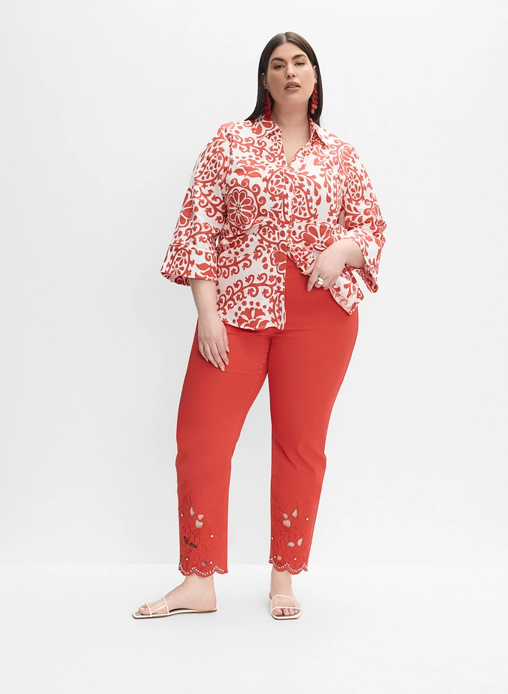 Melanie Lyne - Blouse en lin à motif paisley