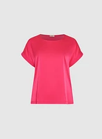 Satin Drop Shoulder Top
