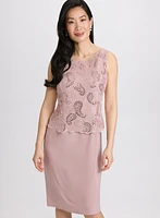 Sequin Embellished Dress & Jacket Set
