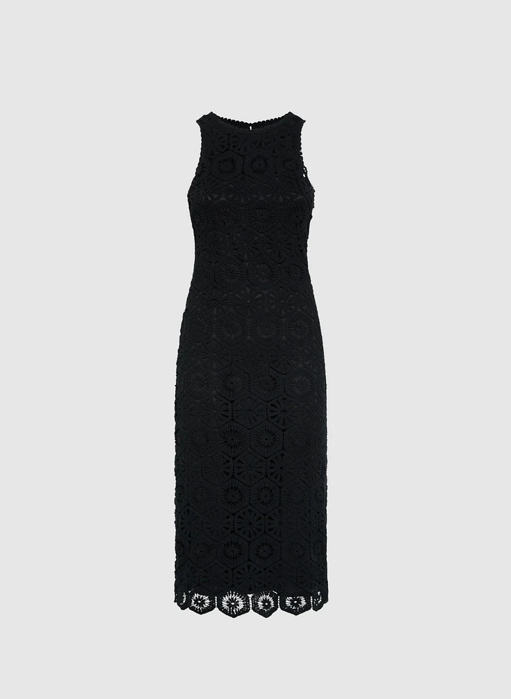 Crochet Trim Dress