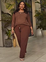 Olivia Crinkled Wide-Leg Pants