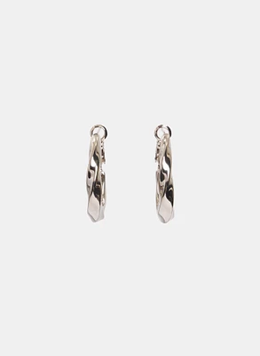 Boucles d'oreilles en anneaux torsadés