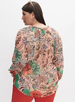 Melanie Lyne - Mixed Print Blouse