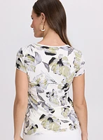 Floral Flounce Front Top