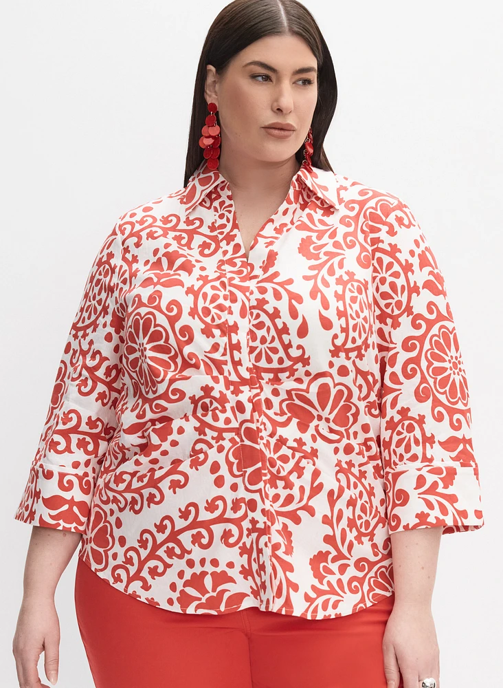 Melanie Lyne - Blouse en lin à motif paisley