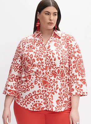 Melanie Lyne - Paisley Linen Blouse