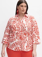 Melanie Lyne - Blouse en lin à motif paisley