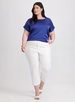 Satin Drop Shoulder Top
