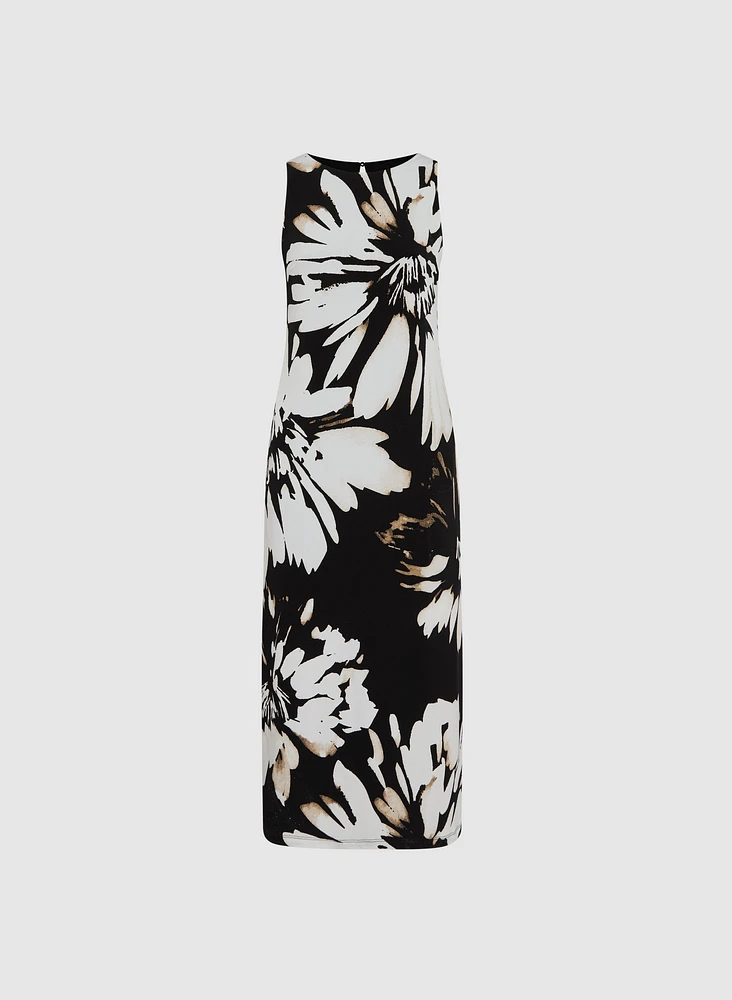 Robe midi à motif floral