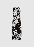 Robe midi à motif floral