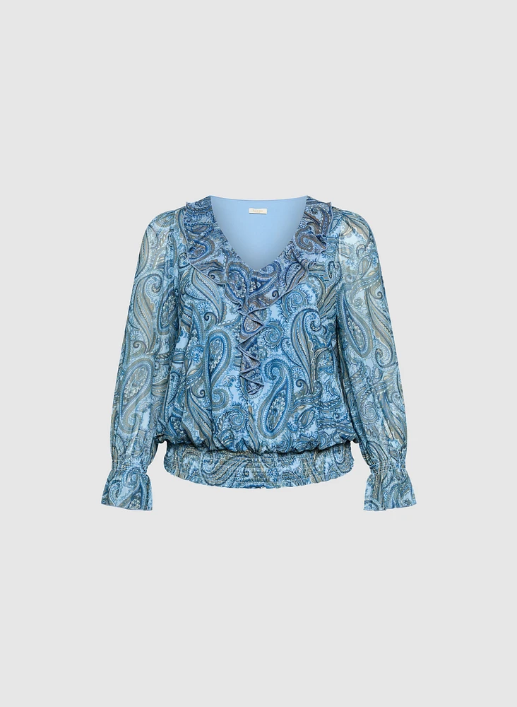 Paisley Print Blouse
