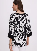 Printed Elbow Sleeve Top