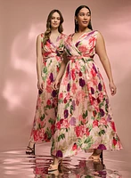 Floral Satin Dress