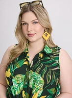 Palm Print Blouse