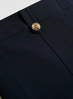 Side Slit Pull-On Capris