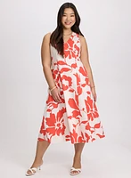 Floral Linen-Blend Dress