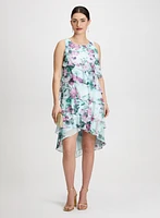 Floral Asymmetric Tiered Dress