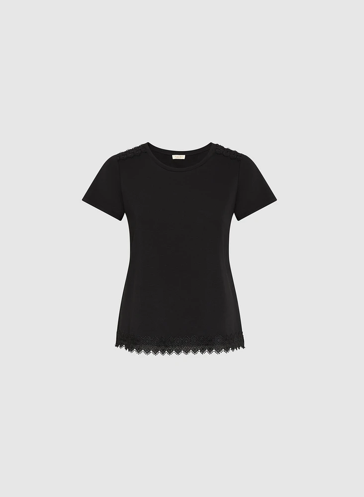 Crochet Trim T-Shirt