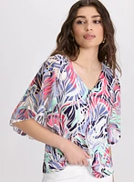 Mesh Abstract Blouse