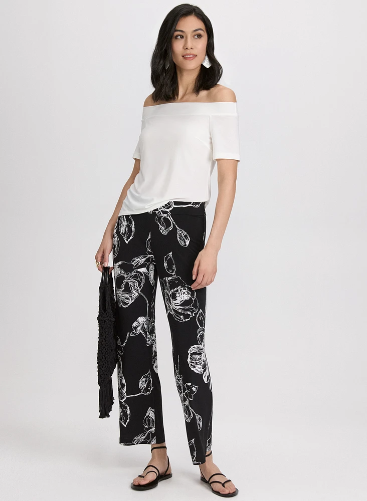 Floral Wide-Leg Pants