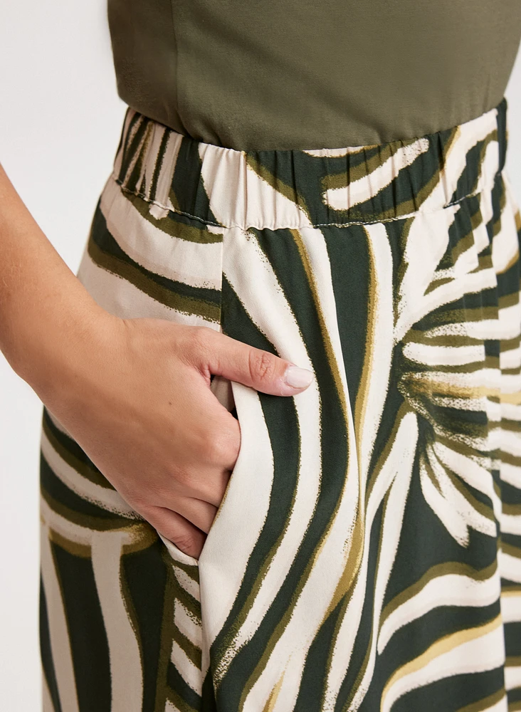 Zebra Print Maxi Skirt