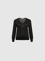 Rhinestone Detail Sweater
