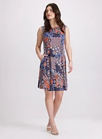 Geometric Tile Print Dress