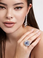 Bague à fleur en cristaux