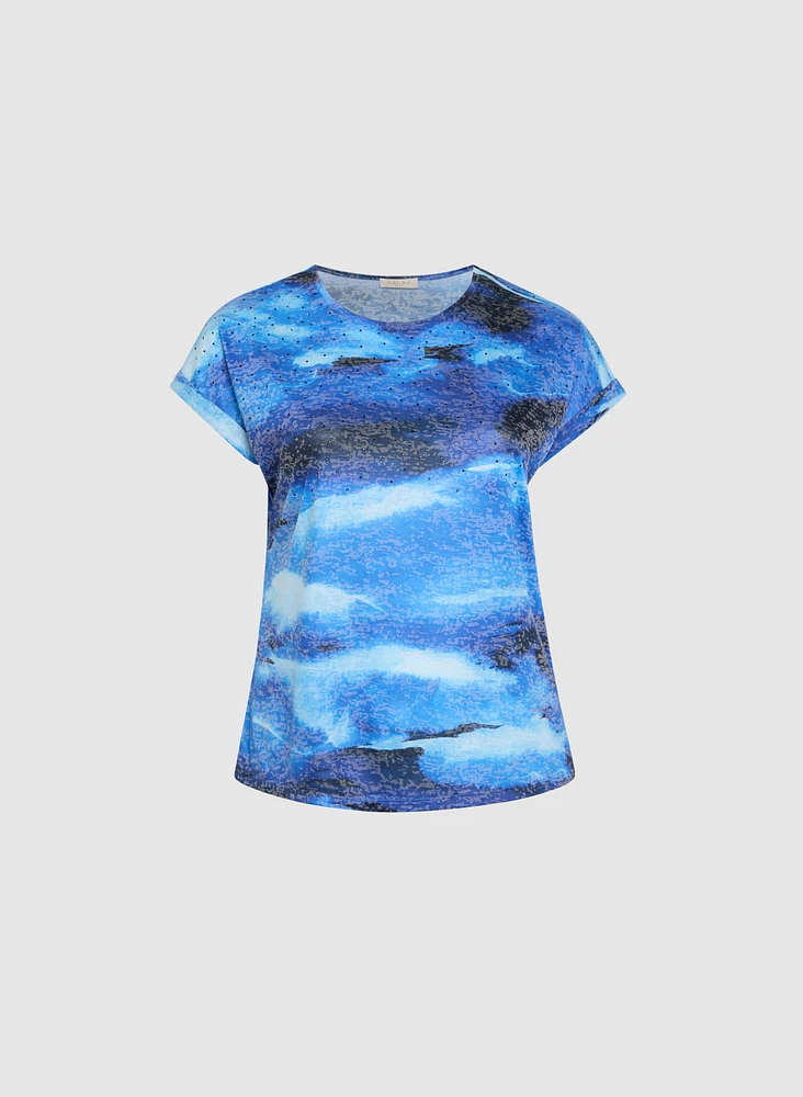 Embellished Abstract T-Shirt