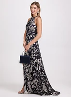 Floral Metallic Dress