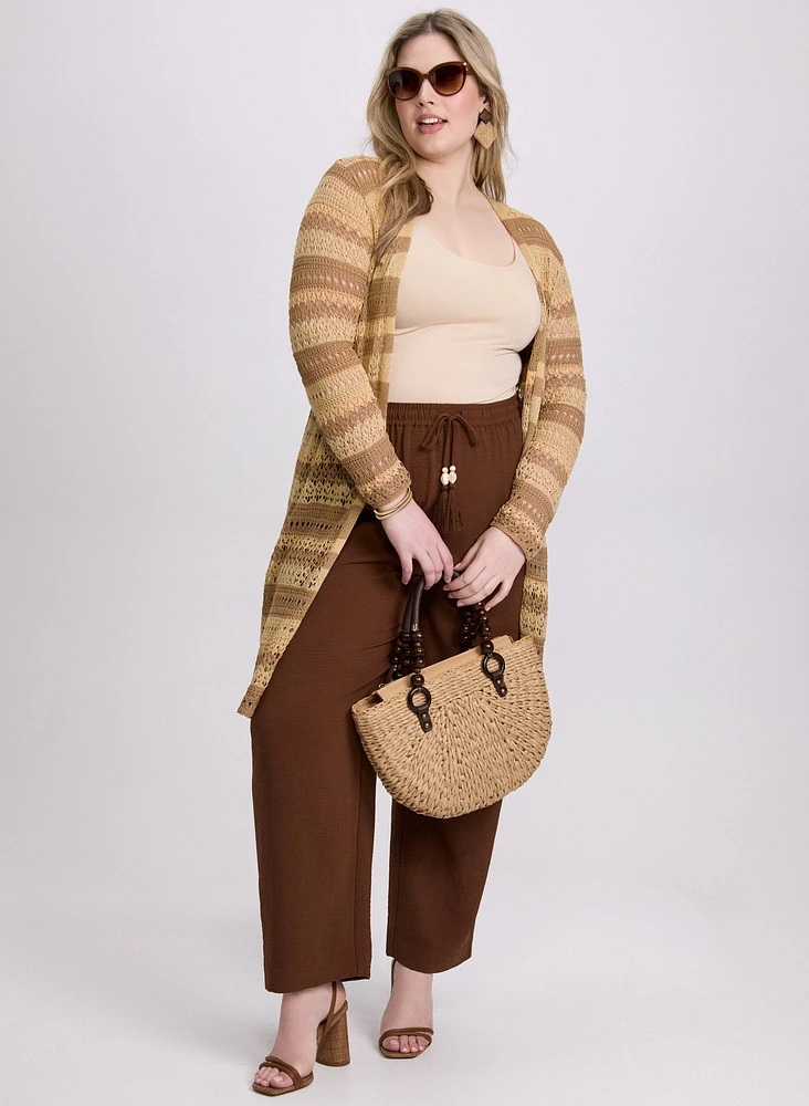 Pointelle Knit Cardigan