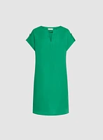 Straight Linen Blend Dress