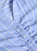 Gathered Detail Striped Blouse
