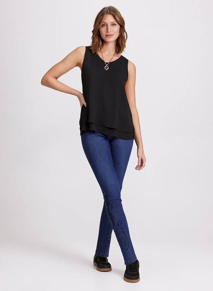 Layered Sleeveless Blouse