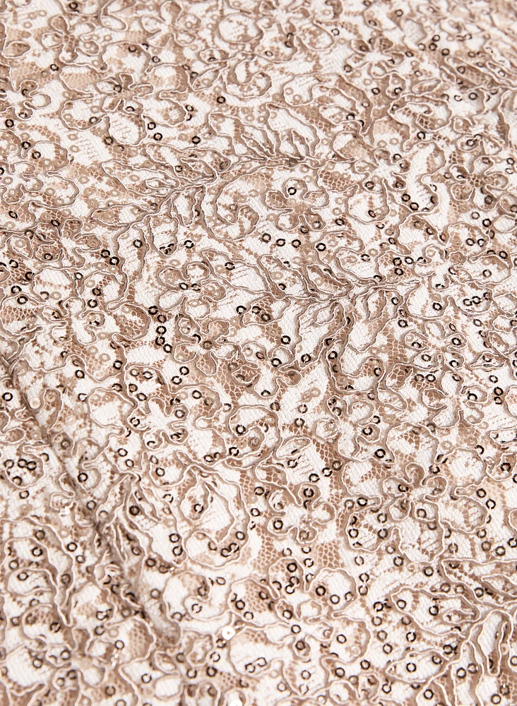 Sequined Lace Dress