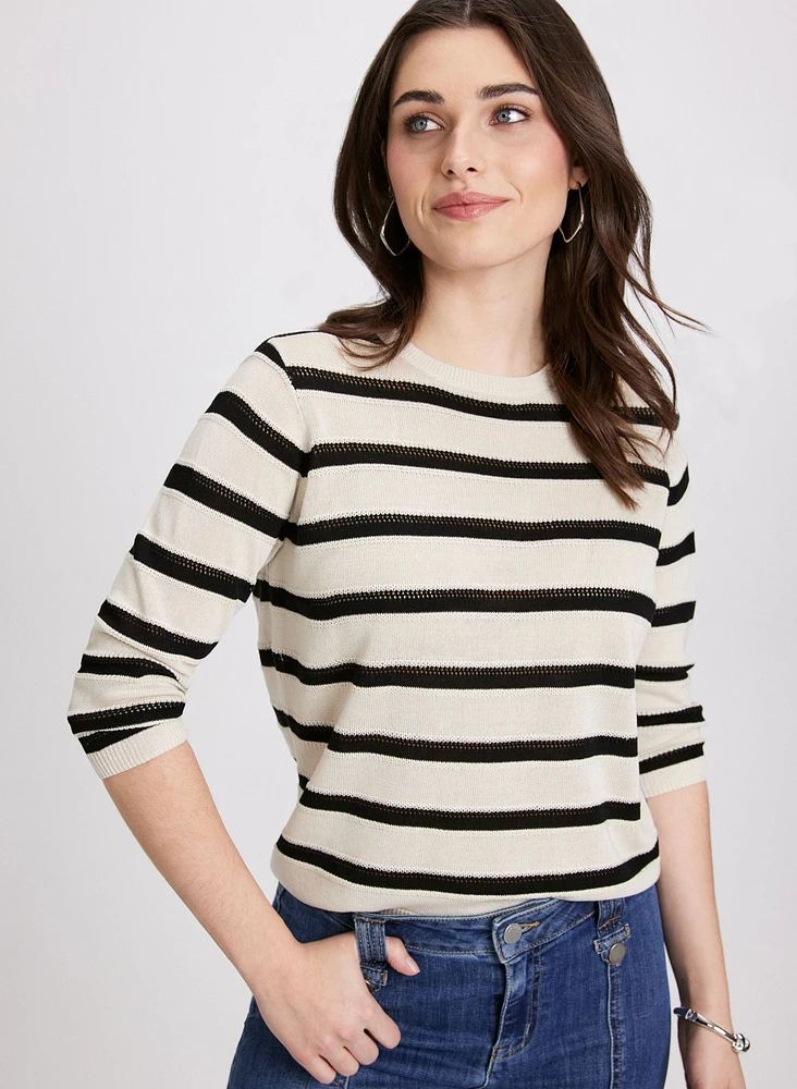 Stripe Knit Pullover